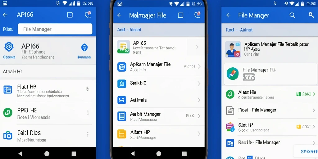 Tampilan antarmuka aplikasi API66 sebagai File Manager yang intuitif.