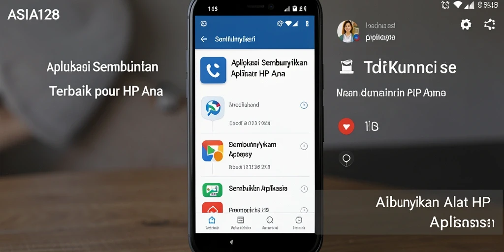 Antarmuka aplikasi ASIA128 yang sederhana dan efektif untuk Sembunyikan Aplikasi.