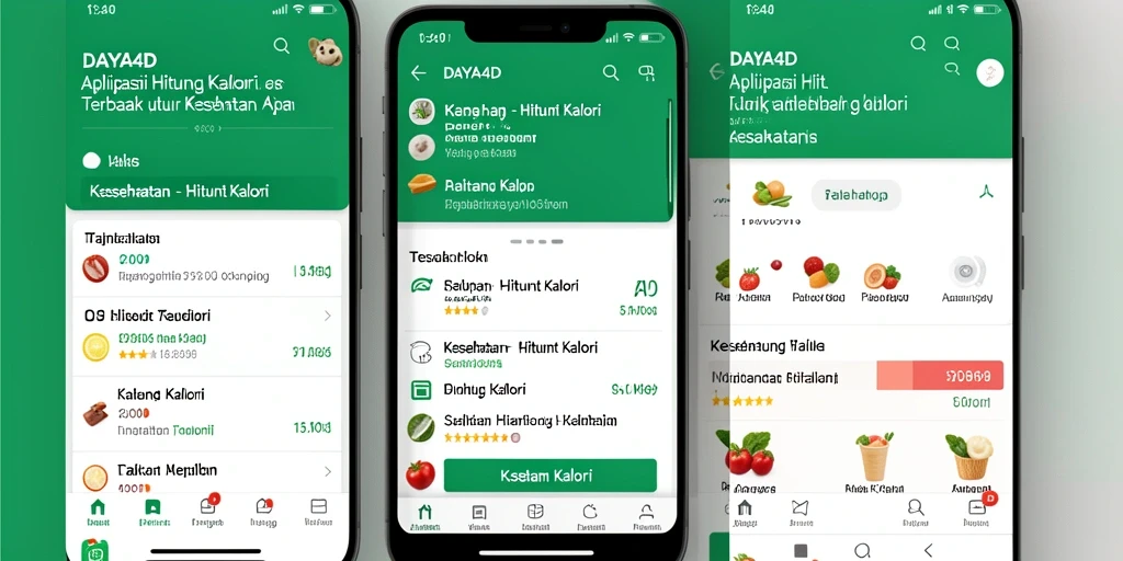 Tampilan antarmuka aplikasi DAYA4D untuk menghitung kalori yang intuitif.