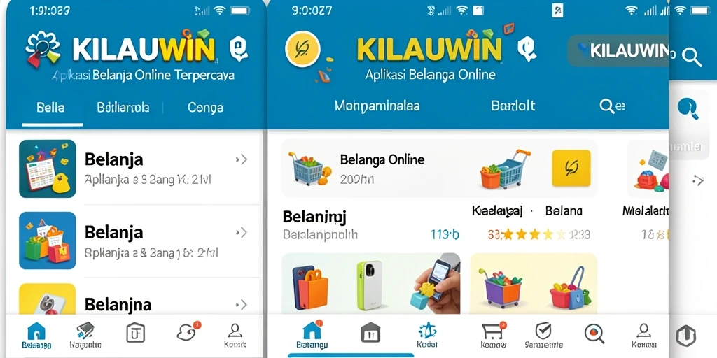Antarmuka KILAUWIN yang user-friendly untuk belanja online.