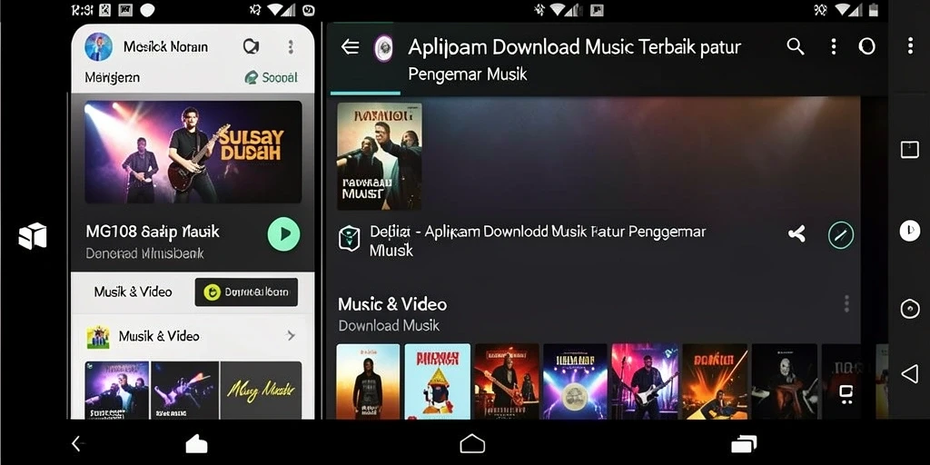 Tampilan antarmuka aplikasi MG108 yang user-friendly dan menarik.