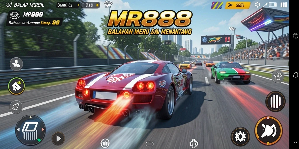 Tampilan antarmuka menarik dari game Balap Mobil MR888.
