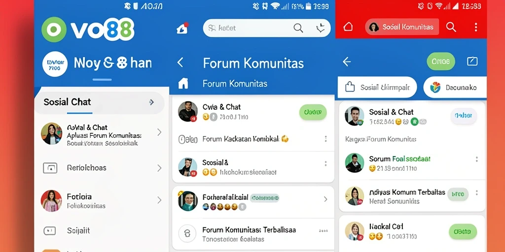 Antarmuka OVO88 yang interaktif untuk Forum Komunitas.