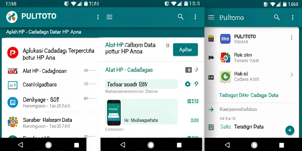 Tampilan antarmuka utama PULITOTO untuk cadangan data yang mudah digunakan.