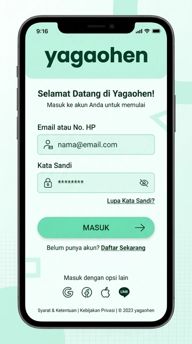 Panduan Masuk Akun Yagaohen untuk Pengguna Android